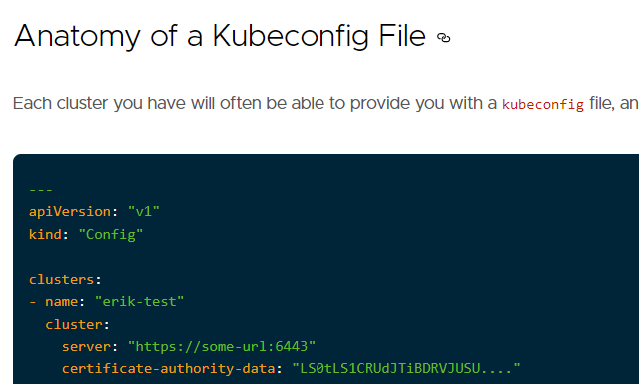 Kubeconfig files for Multiple Kubernetes Clusters