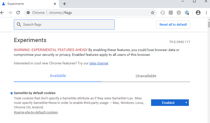 Testing for the new SameSite Cookie-handling Changes