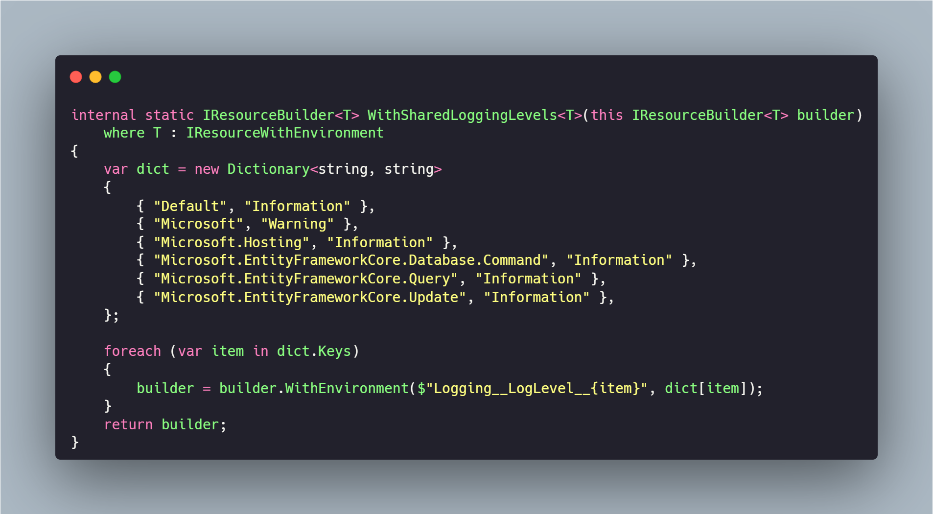 Using Shared Logging Levels with .NET Aspire